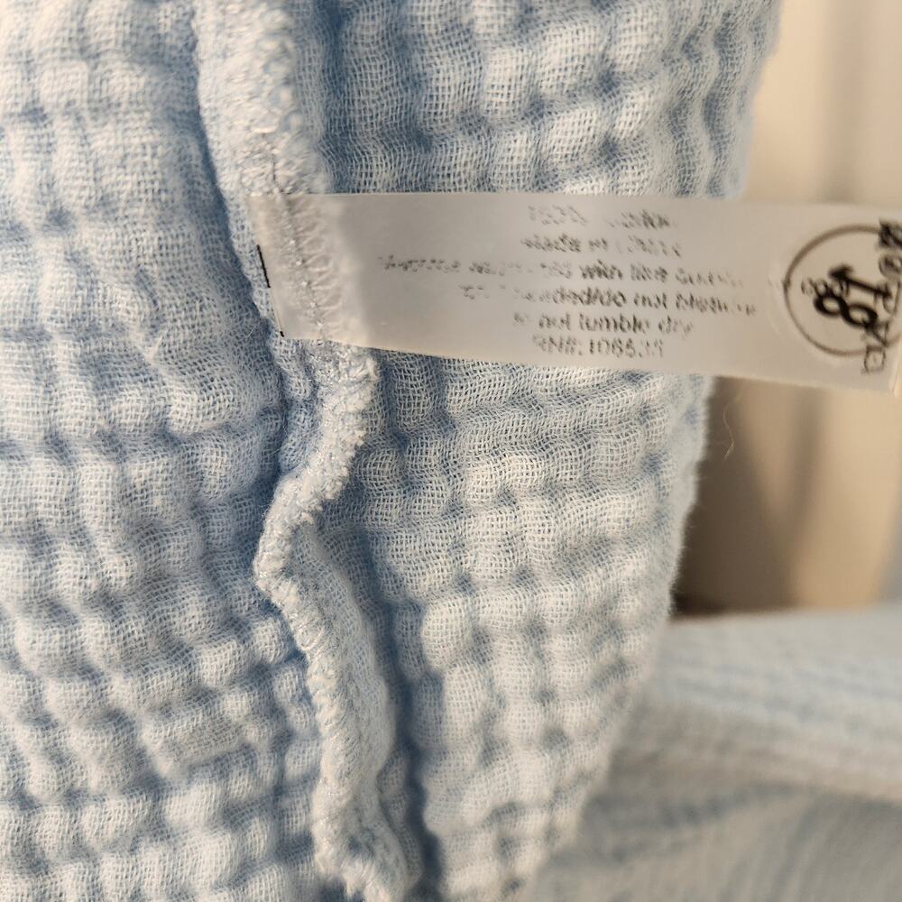 Sundays Decker gauzy cotton baby blue midi dress size large - Picture 6 of 7